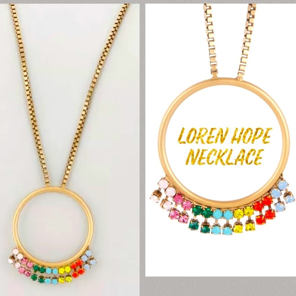 Loren Hope -Emma Pendant Lobster Clasp Colorful Crystals Necklace — image 4 of 6